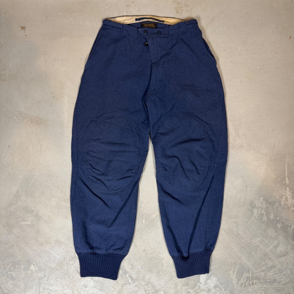 vtg 50s USAF Type E-1A Blue Wool Flight Pants 30 buckle Back Korean war Pilot